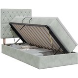  s madracem i skladištem Svjetlosiva 100 x 200 cm Baršun | shoptok.hr