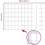 vidaXL Ograja Euro z 5 U postavitvami Zelen 0.4x10 m Jeklo | Shoptok.si