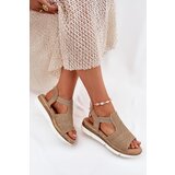 EVENTO Women's Sandals With Braiding Beige-Gold Jelana | Shoptok.si