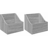  Kutija za LP ploče 2 kom. Siva Sonoma 37 x 33 x 32 cm | shoptok.hr