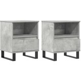 Maison Chic Dvo delni komplet Nočne omarice - Nočne mize betonsko siva 40x35x50 cm inženirski les, (21690018) | Shoptok.si