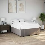 Maison Chic Posteljni okvir - Dvoposteljna postelja - Zakonska postelja brez vzmetnice taupe 160x200 cm blago-J4225, (21768802) | Shoptok.si