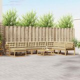  Set vanjskih sofa 9 pcs Bijela i bež Cijene