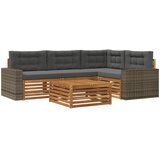  Set vanjskih sofa 5 pcs Prirodna i antracit 79 x 79 x 37 cm | Eponuda.com