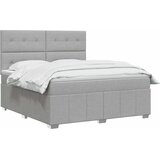  LED okvir za krevet s madracem Svjetlosiva 140 x 200 cm Tkanina | shoptok.hr