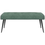  Klupa s gumbastim tkanjem Morska zelena 110 x 40 x 46 cm Baršun | shoptok.hr