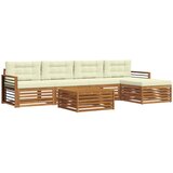  Set vanjskih sofa 6 kom. Prirodna i krem | shoptok.hr