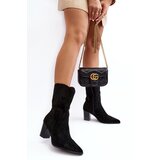 Kesi Women's High Heeled Cowboy Boots Black Danell Cene