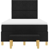 vidaXL Box Spring Krevet s madracem i klupom crni 120x200 cm tkanina | shoptok.hr