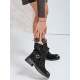DStreet Botki damskie zamszowe czarne | Shoptok.si