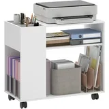 stojalo za tiskalnik iverna plošča 70D x 34Š x 60V cm Bel, (5000243048)