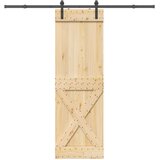  Klizna vrata NARVIK 70 x 210 cm (213,5 cm) Prirodna i crna | shoptok.hr