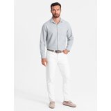 Ombre Men's shirt with pocket REGULAR FIT - light grey melange | Eponuda.ba