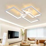 Nettlife Bela kovinska LED stropna svetilka 72W 80cm Moderna zatemnljiva svetilka za dnevno sobo s pravokotno zasnovo za spalnice, (5000491328) Cene