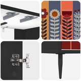  Kupaonski ormar ESSEN Crni hrast 60 x 40 x 61 cm - Uzorak suncokreta | shoptok.hr