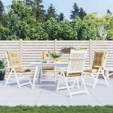  Jastuci za stolice 4 kom prošarano bež 120x50x7 cm od tkanine | shoptok.hr