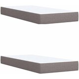  Boxspring krevet s madracem Sivosmeđa 200 x 200 cm Tkanina | shoptok.hr
