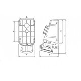 Madras doo Beograd UTIČNICA ZIDNA UKO-UTO BEMIS IP44 32A 3P+E+N 380V SA UTIČNICOM BC1-3505-2537 | ePonuda.com