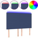 Posteljno vzglavje modro 144x5x118/128 cm blago, (20938757) | Shoptok.si