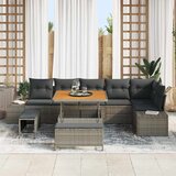 Sjedeća garnitura za vrt 9 kom. Siva poliratan 319 x 154 x 85 cm | Shoptok.si