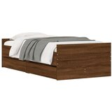  Okvir kreveta s ladicama boja smeđeg hrasta 90 x 190 cm | shoptok.hr