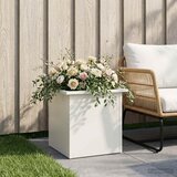  Vrtna posuda za sadnju s LED svjetlom Bijela 40 x 40 x 40 cm | shoptok.hr
