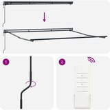 vidaXL Avtomatska Retraktibilna Tenda Krem 350x250 cm | Shoptok.si