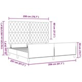 vidaXL Ružičasti Baršunasti Krevet S Okvirom 200x200 cm | shoptok.hr