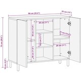  Stranski omarica 90x33x75 cm Trden akacijev les | Shoptok.si