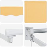  Povlačivi tende Pijesak 3,5 x 2,5 m 100% Poliester i Aluminij | shoptok.hr