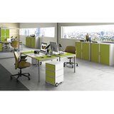 Paperflow Pomični predalnik easyBox®, 1 predal, 2 predala za obešalne mape, bel / antraciten | Shoptok.si