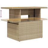  Vrtni stol bež 100x55x73 cm od poliratana i drva bagrema | shoptok.hr