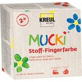 Kreul Set boja za slikanje prstima na tekstilu MUCKI 4 x 150 ml Cene