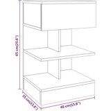  Noćni ormarići 2 kom boja hrasta 40x35x65 cm konstruirano drvo | shoptok.hr