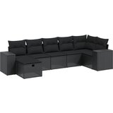  The Living Store Vrtna sedežna garnitura 8-delna z blazinami črn poli ratan - Vrtna Sedežna Garniture, (21458378) | Shoptok.si
