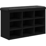  The Living Store Klop za čevlje črna 82x32x50 cm inženirski les - Klop Za Čevlje, (21453378) | Shoptok.si