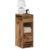 Noćni ormarići 2 kom s ladicama staro drvo 25x31x66 cm | shoptok.hr