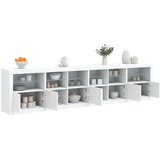 vidaXL Komoda s LED svjetlima bijela 283x37x67 cm Cijene