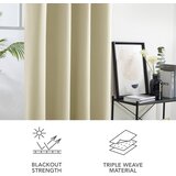 DECONOVO set 2 zatemnitvenih termo bež zaves - 160 × 132 cm | Shoptok.si