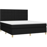 s oprugama i madracem crni 180x200 cm od tkanine | shoptok.hr