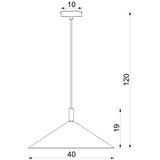  luster na sajli anega 1xGX53/15W/230V ø 40 cm bordo | Eponuda.com