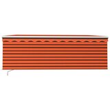 Tenda na ručno uvlačenje s roletom LED 4 5x3 m narančasto-smeđa - Šareni 4.5 x 3 m 1 | shoptok.hr