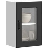 Maison Chic Kuhinjska stenska omarica - Kuhinjska omarica s steklenimi vrati Kalmar črna iu1346, (22063756) | Shoptok.si