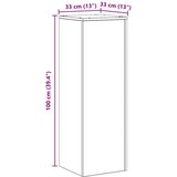  Stalak za biljke boja hrasta 33 x 33 x 100 cm konstruirano drvo Smeđa | Shoptok.si