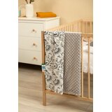 Sensillo lagana Minky deka 75x100cm crno-bijelo cvijeće | shoptok.hr