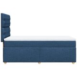  Krevet s oprugama i madracem plavi 100 x 200 cm od tkanine | shoptok.hr