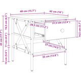  Noćni ormarići 2 kom Crni hrast 40x42x45 cm iverica | shoptok.hr