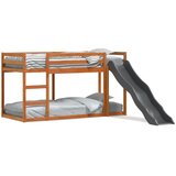 vidaXL Pograd s toboganom in lestvijo voščeno rjav 75x190 cm borovina Cene