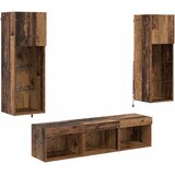TV zidne jedinice Zidne 5 pcs Crni hrast Konstruirano drvo | shoptok.hr