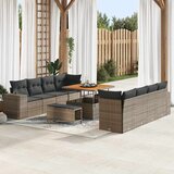  Sjedeća garnitura za vrt 11 kom. poliratan 255 x 62 x 85 cm | shoptok.hr
